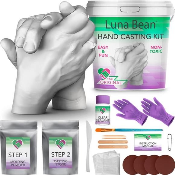 Hand Casting Kit Couples - Plaster Hand Mold Casting Kit, Unique Valentines - Picture 1 of 6